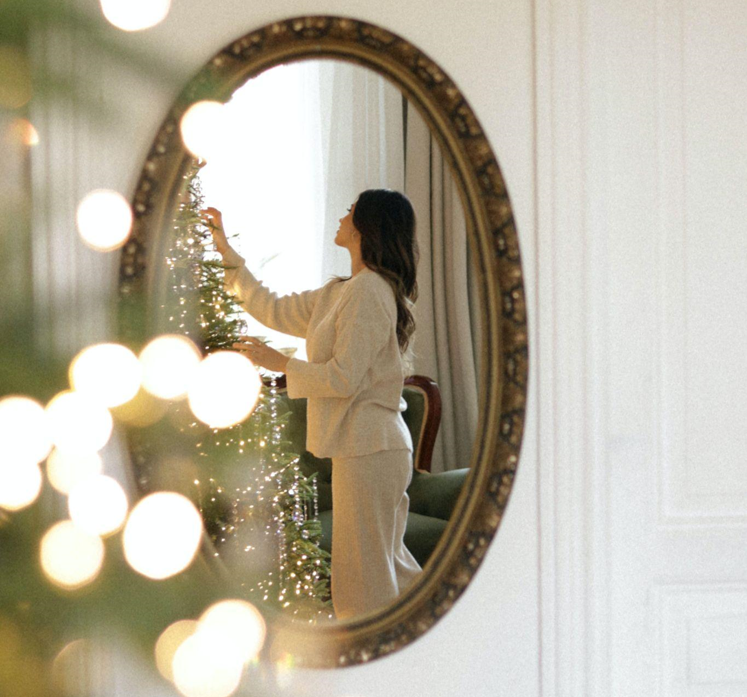 Finding Comfort in a Flocked Christmas Tree During a Funeral